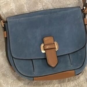 Michael Kors Blue and Brown Crossbody Bag